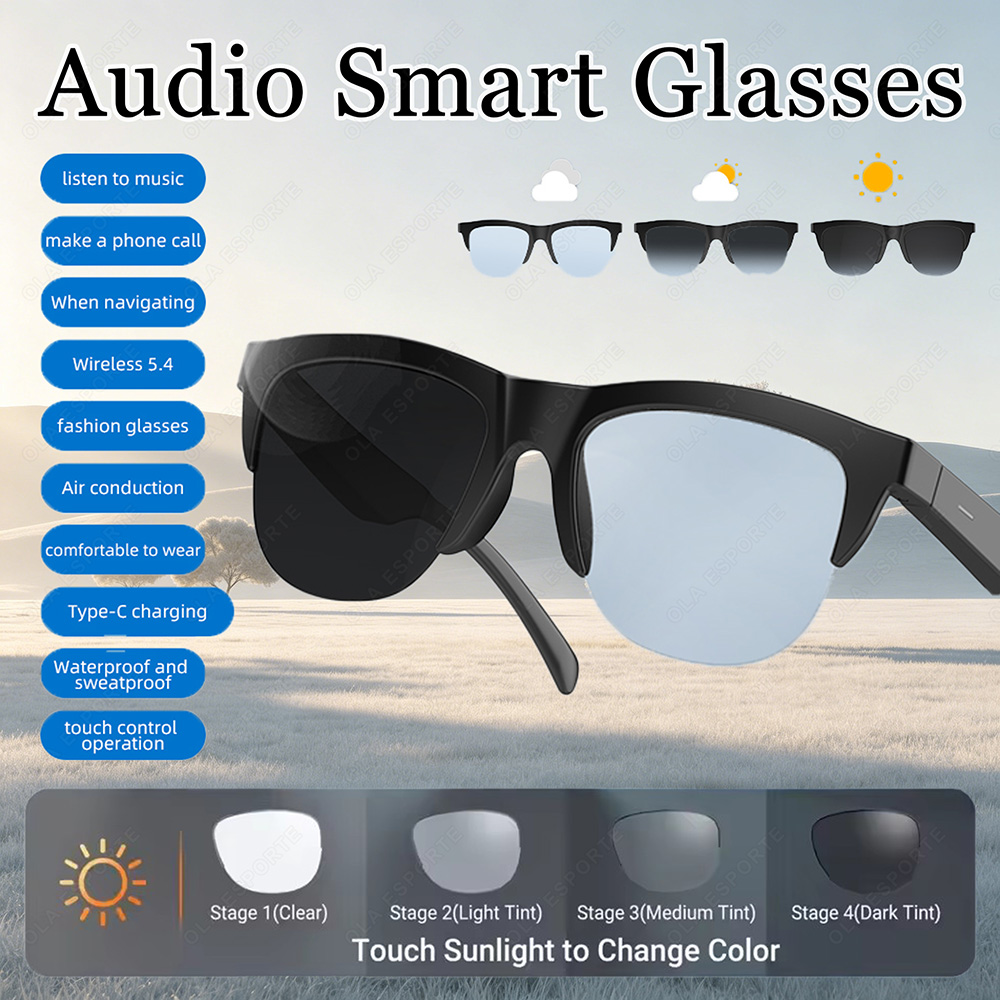 Smart Audio Glasses Touch Control - 스마트 안경 광변색 블루투스 무선 핸즈프리