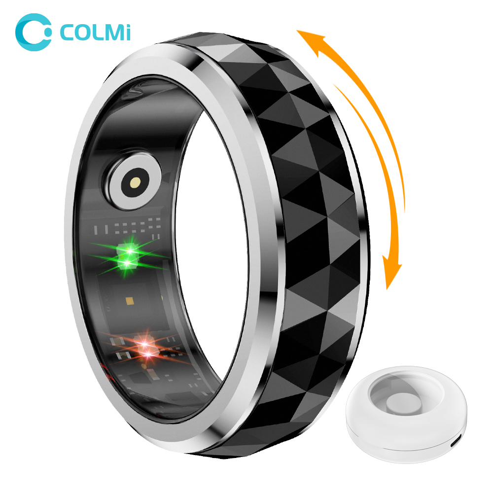 Smart Ring Health Tracker Blood Oxygen - 2024 COLMI 남성용 스마트 링, 피젯