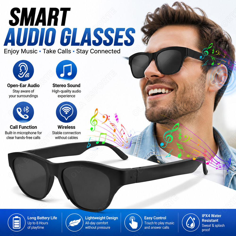Smart Audio Glasses Bluetooth Polarized - 스마트 오디오 안경 블루투스 5.3 터치