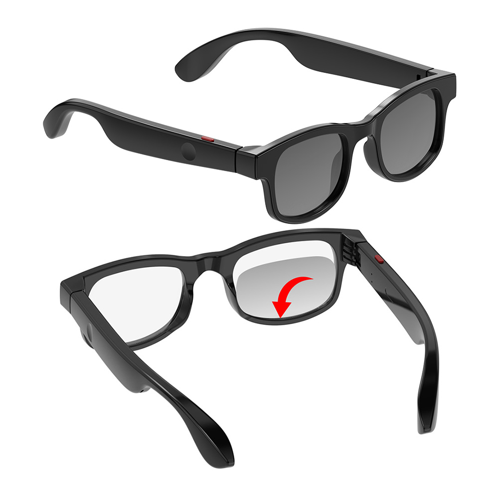 Blue Light Blocking Smart Audio Glasses - AI 번역 스마트 안경, 144개 언어