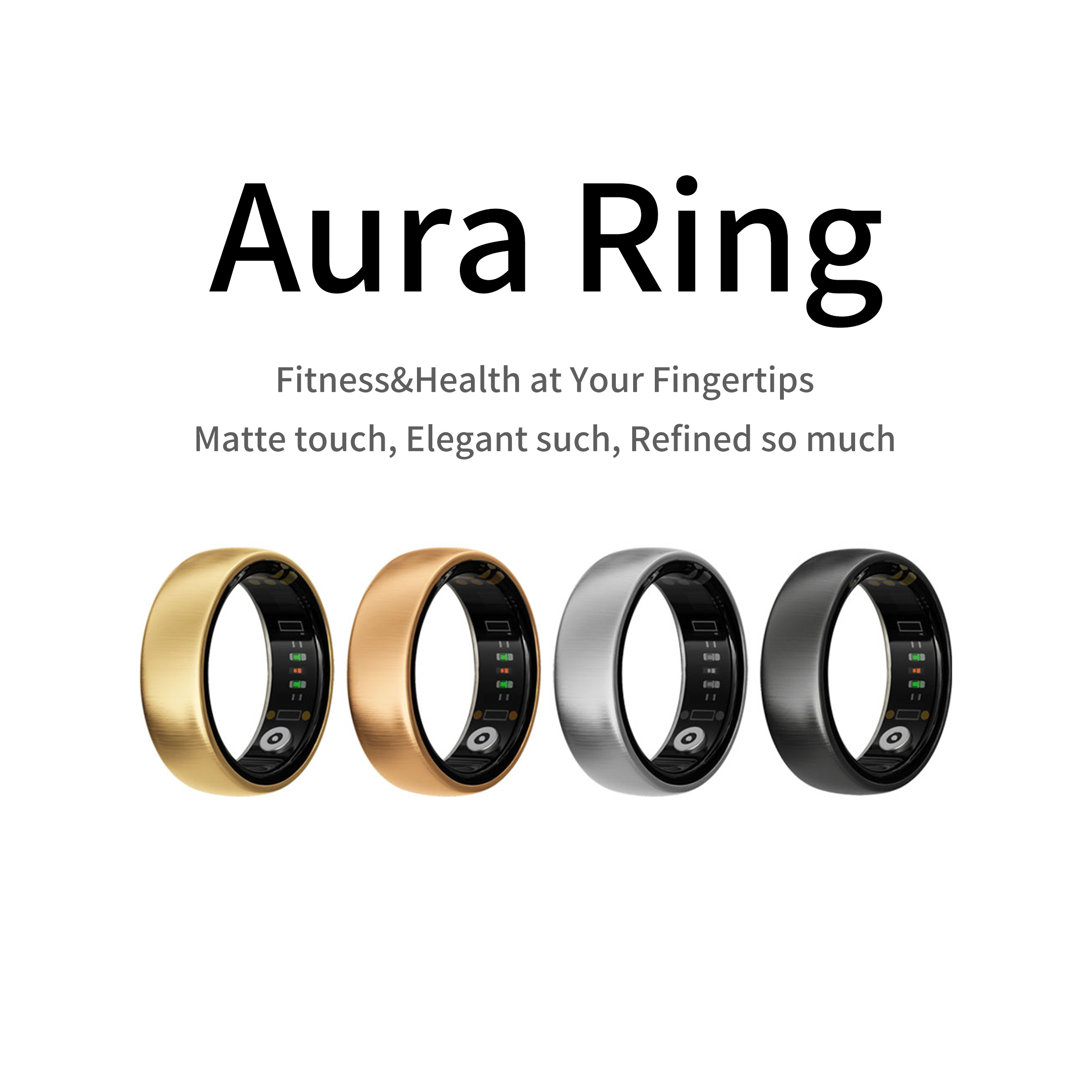 Smart Ring Health Tracker Blood Oxygen - 아우라 매트 스마트 링 피트니스 스포츠