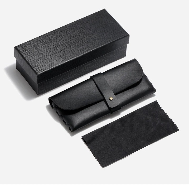 Eyewear Cleaning Cloth Microfiber Kit - 고급 선글라스 포장 세트, PU 소재의