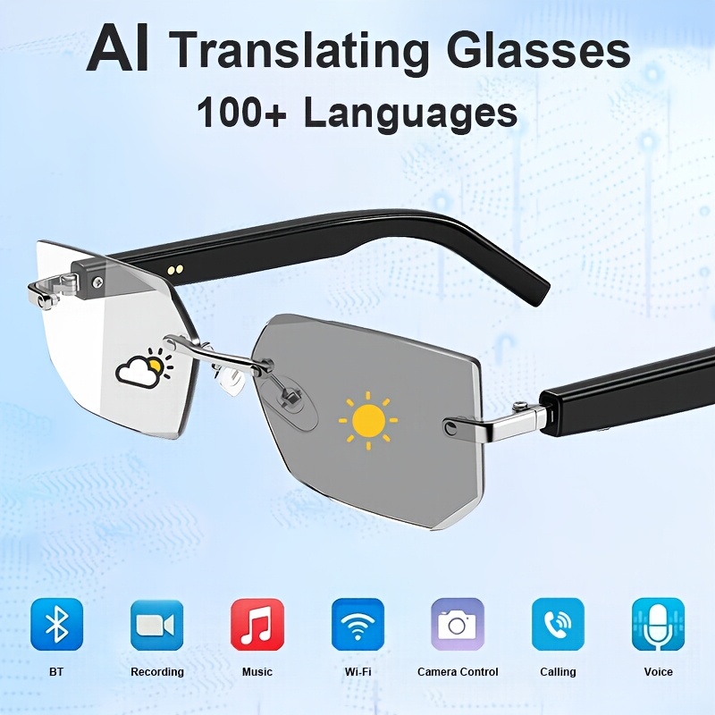 Photochromic Smart Sunglasses Audio - 세련된 디자인의 스마트 오디오 선글라스, 변색
