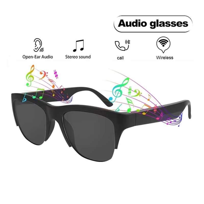 Smart Audio Glasses Touch Control - 터치 컨트롤 선글라스 블랙 스마트 블루투스