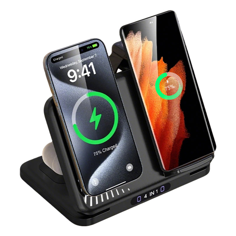 Smart Glasses Magnetic Charging Cable - 4 in 1 듀얼 폰 무선