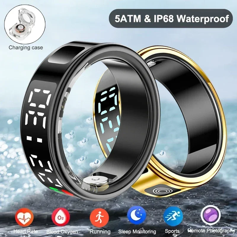 Smart Ring Health Tracker Blood Oxygen - 남녀공용 스마트 링, 다기능 건강 추적기,