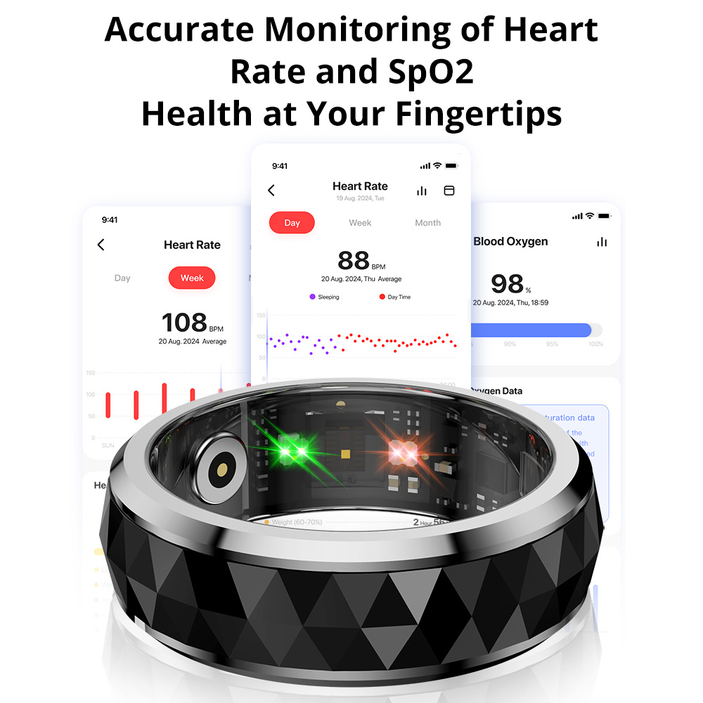 2024 COLMI 남성용 스마트 링, 피젯 스피너 불 - Smart Ring Health Tracker Blood Oxygen 리뷰 및 가격