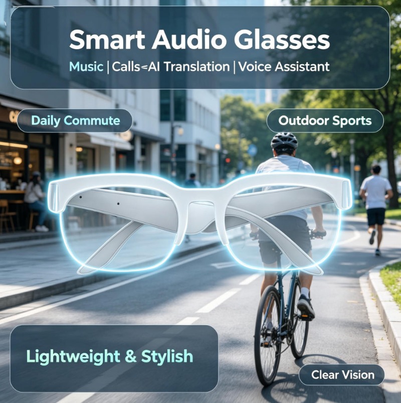 골전도 스마트 오디오 안경, 무선 음악 핸즈프리 통화  - Bone Conduction Sunglasses Sports 리뷰 및 가격