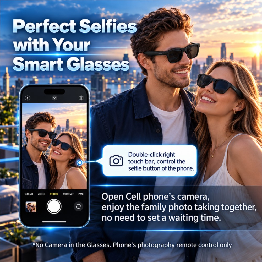 스마트 오디오 안경, 블루투스 무선 헤드셋, 핸즈프리  - Smart Audio Glasses Touch Control 리뷰 및 가격