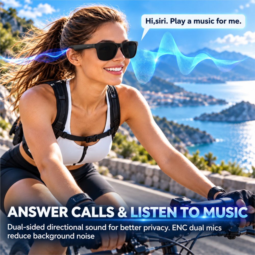 스마트 오디오 안경, 블루투스 무선 헤드셋, 핸즈프리  - Smart Audio Glasses Touch Control 리뷰 및 가격