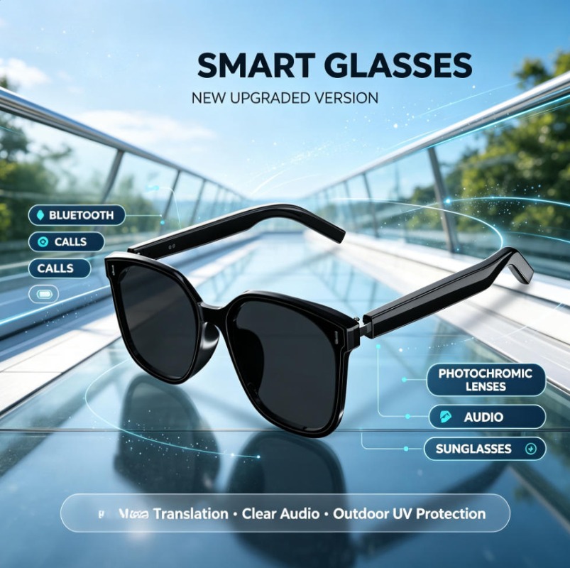M10C 스마트 블루투스 안경, 변색 렌즈 선글라스,  - Photochromic Smart Sunglasses Audio 리뷰 및 가격