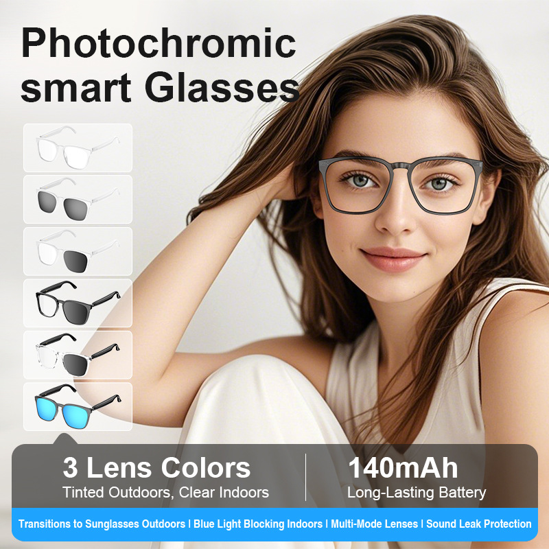 YBA14 AI 번역 스마트 안경 광변색 블루투스 핸즈 - Photochromic Smart Sunglasses Audio 리뷰 및 가격