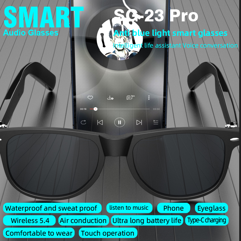 SG‑23 Pro 스마트 오디오 안경 무선 블루투스 선 - Smart Sunglasses Open Ear Music Calls 리뷰 및 가격