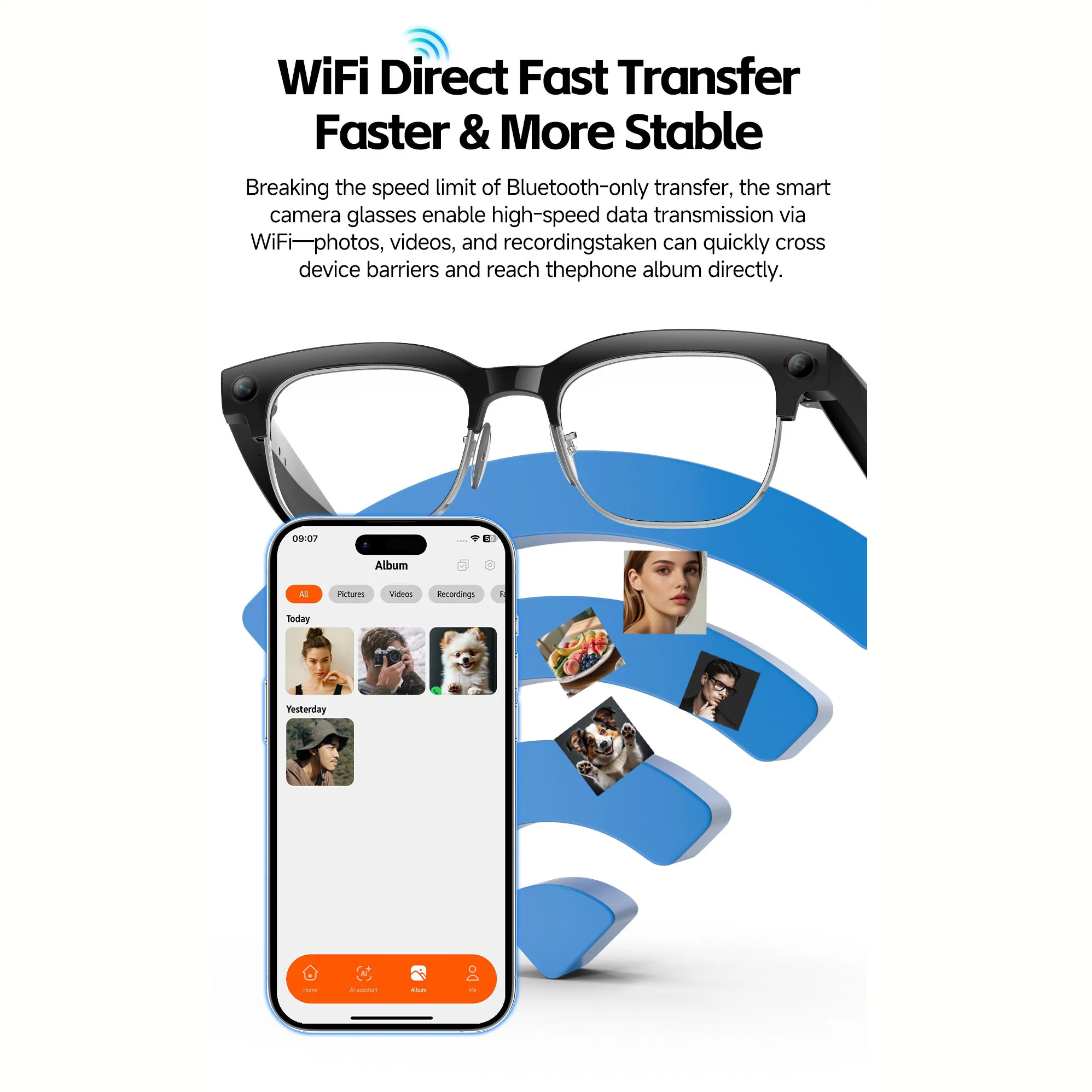 AI 스마트 안경, 음성 인식, 터치 컨트롤, 핸즈프리 - Smart Audio Glasses Touch Control 리뷰 및 가격