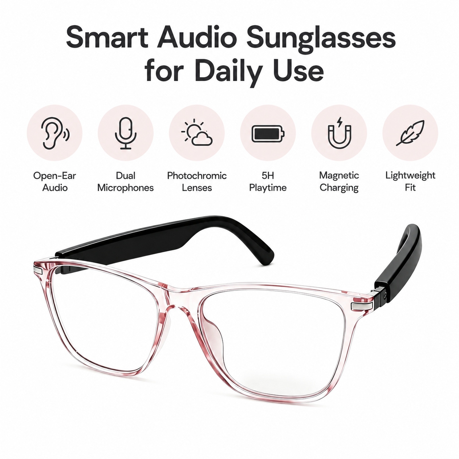 스마트 블루투스 선글라스 및 스마트글래스, 듀얼 마이크 - Smart Sunglasses Open Ear Music Calls 리뷰 및 가격