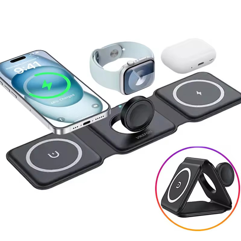 3-in-1 마그네틱 폴딩 무선 충전기, 15W 고속  - Smart Glasses Magnetic Charging Cable 리뷰 및 가격