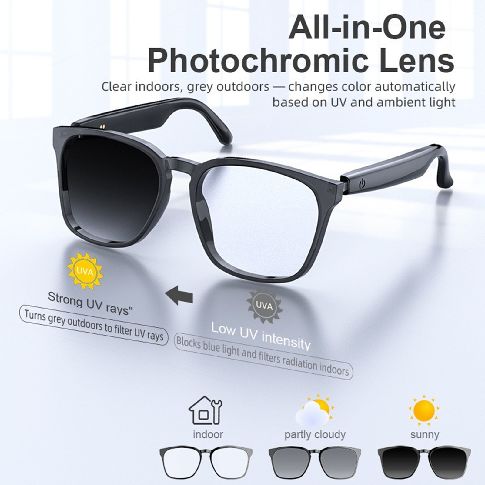 AI 번역기 스마트 안경 블루투스 통화 선글라스 변색  - Photochromic Smart Sunglasses Audio 리뷰 및 가격