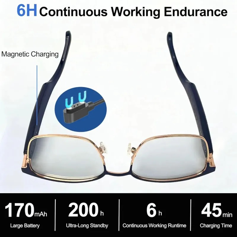 VUB 블루투스 오디오 기능이 있는 스마트 독서 안경, - Blue Light Blocking Smart Audio Glasses 리뷰 및 가격