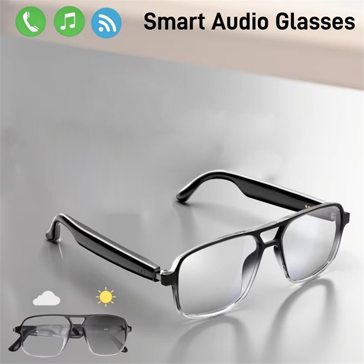 무선 오디오 기능이 있는 스마트 안경, 블루라이트 차단 - Photochromic Smart Sunglasses Audio 리뷰 및 가격