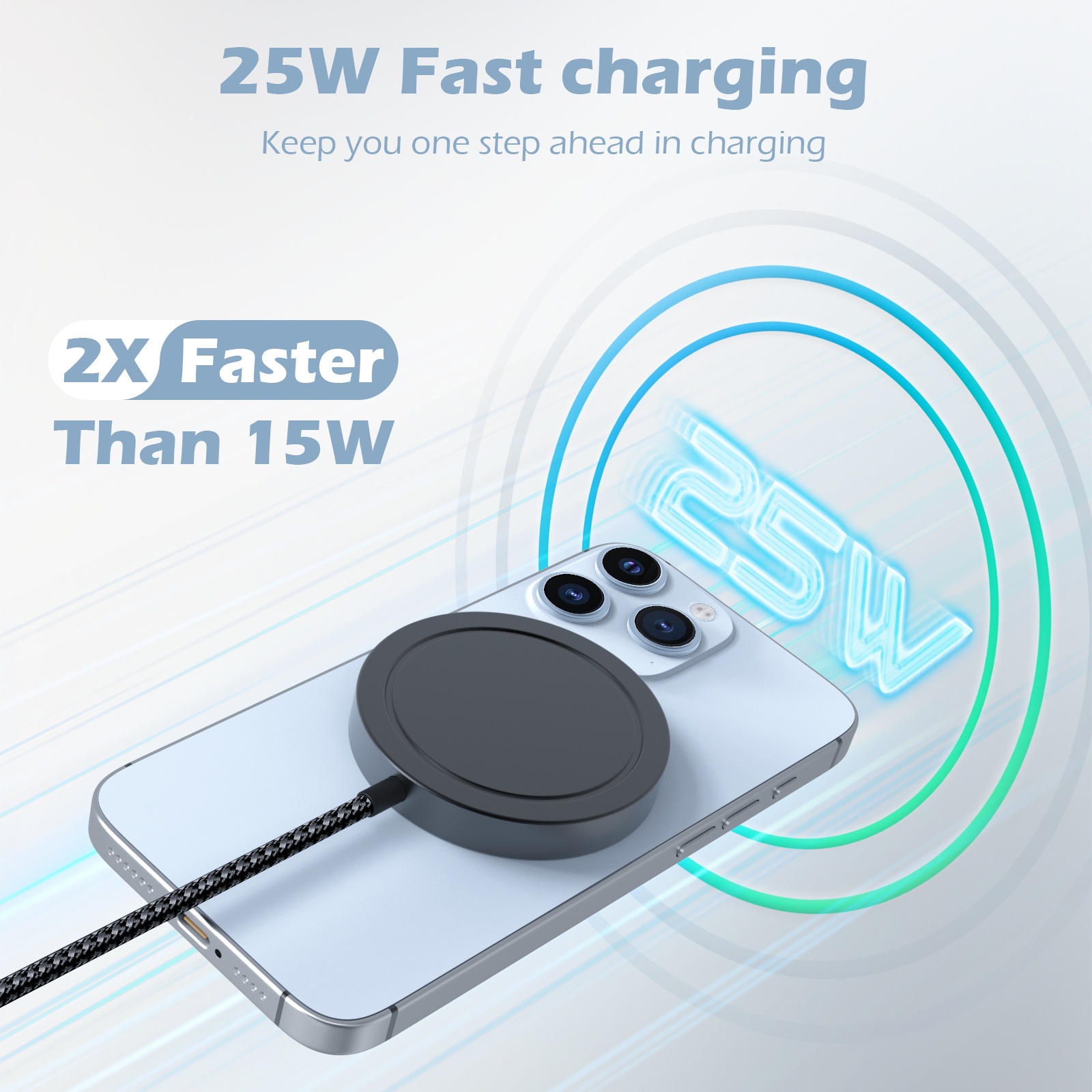 25W 마그네틱 무선 충전기 아이폰 16 15 14 1 - Smart Glasses Magnetic Charging Cable 리뷰 및 가격