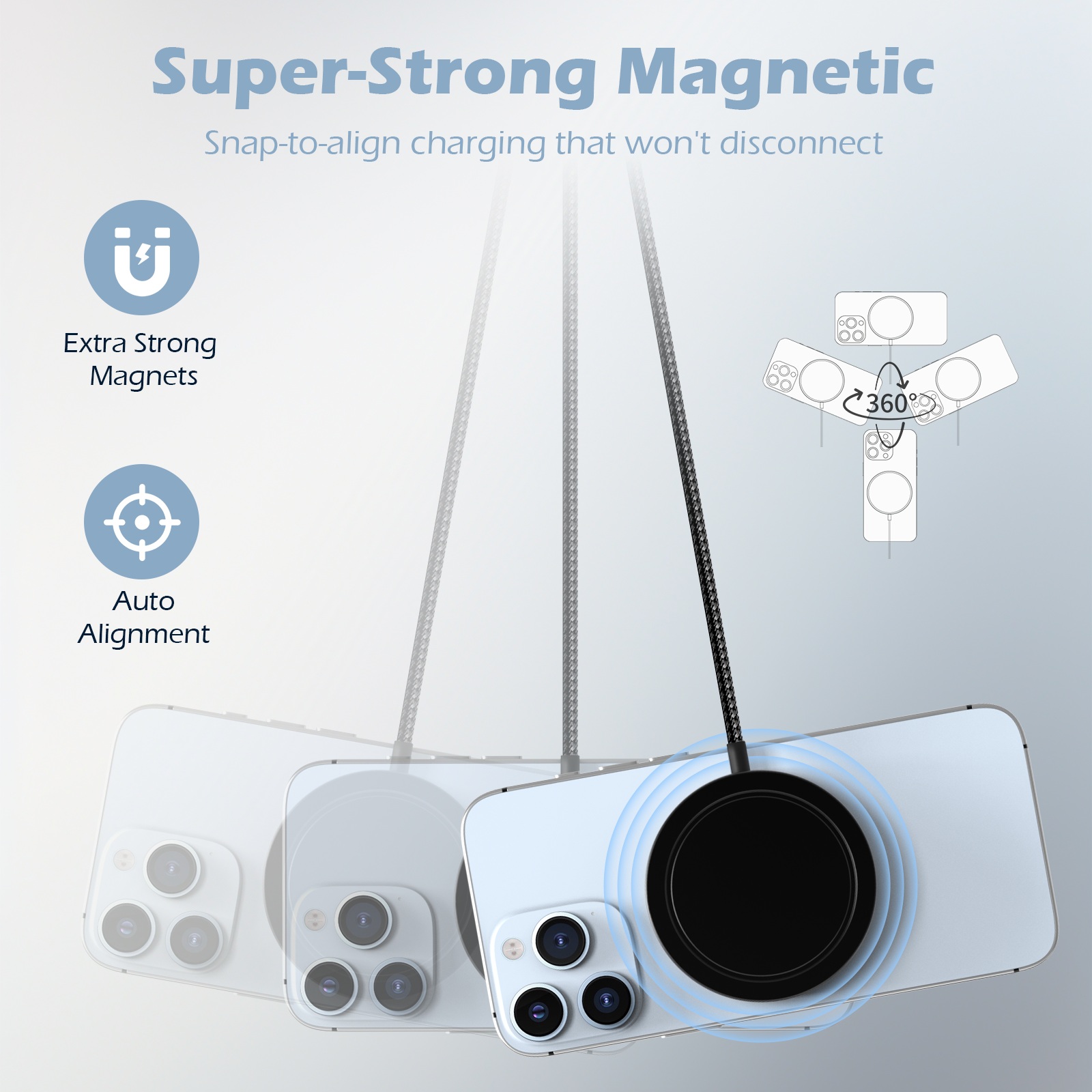 25W 마그네틱 무선 충전기 아이폰 16 15 14 1 - Smart Glasses Magnetic Charging Cable 리뷰 및 가격