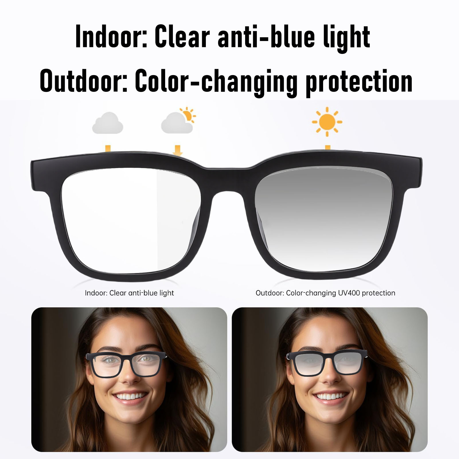 여성 남성용 오디오 스마트 안경, 블루라이트 차단 변색 - Blue Light Blocking Smart Audio Glasses 리뷰 및 가격