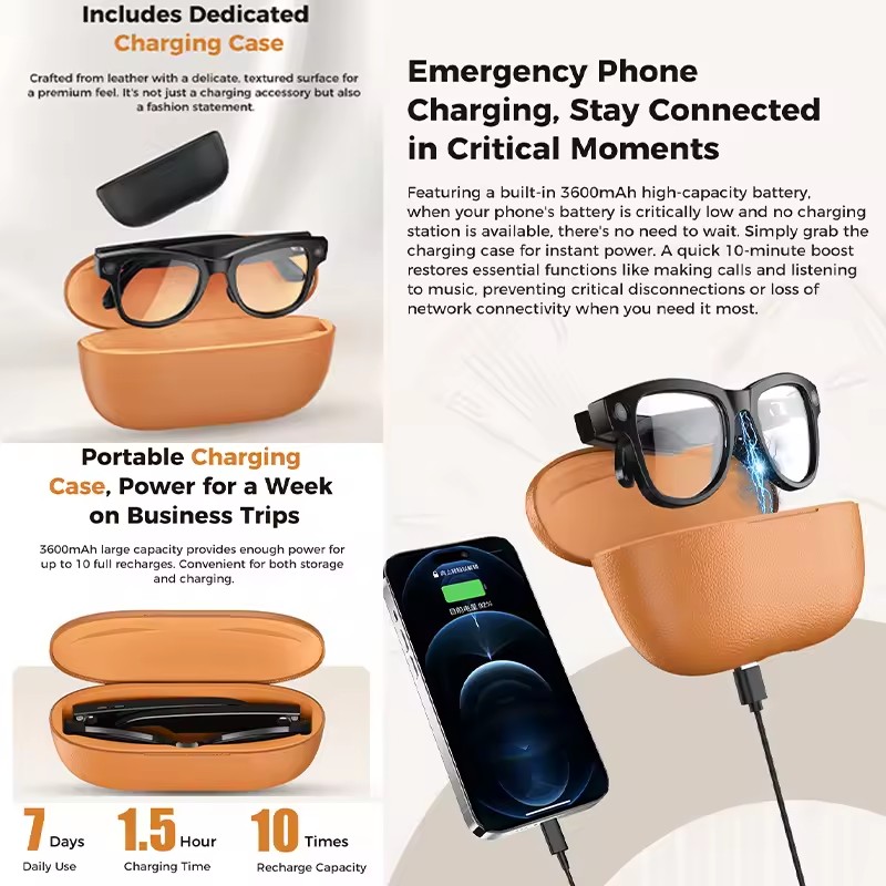 신제품 800W 4K HD 카메라 스마트 안경 남성용  - Smart Glasses Camera Video Recording 1080P 리뷰 및 가격