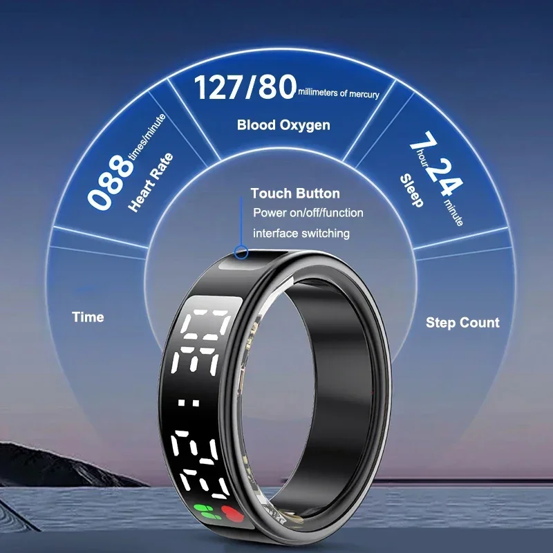 남녀공용 스마트 링, 다기능 건강 추적기, 심박수, 혈 - Smart Ring Health Tracker Blood Oxygen 리뷰 및 가격