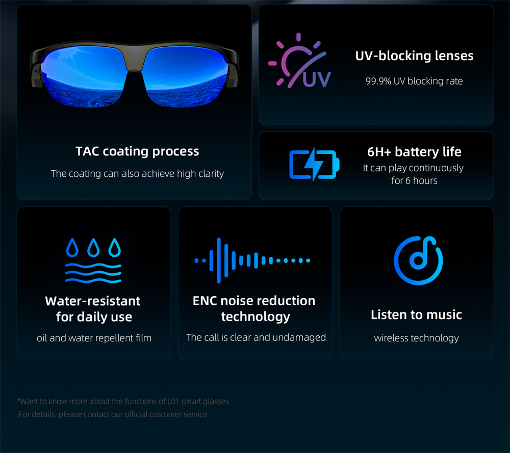 LOKMAT L01 스마트 블루투스 안경: 블루투스 5 - Smart Sunglasses Open Ear Music Calls 리뷰 및 가격
