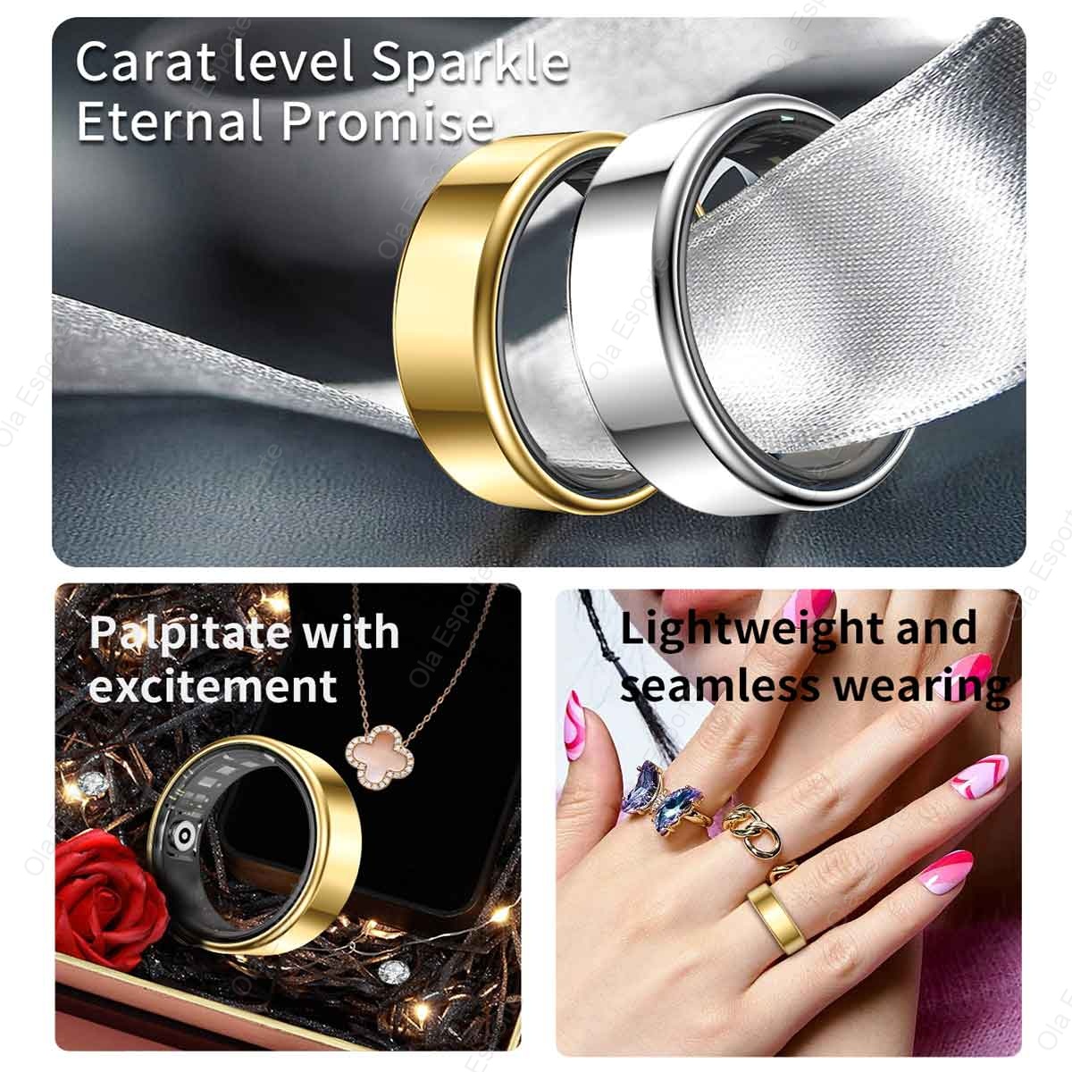 티타늄 합금 스마트 링, 혈압/산소/심박수 모니터링 기 - Smart Ring Health Tracker Blood Oxygen 리뷰 및 가격